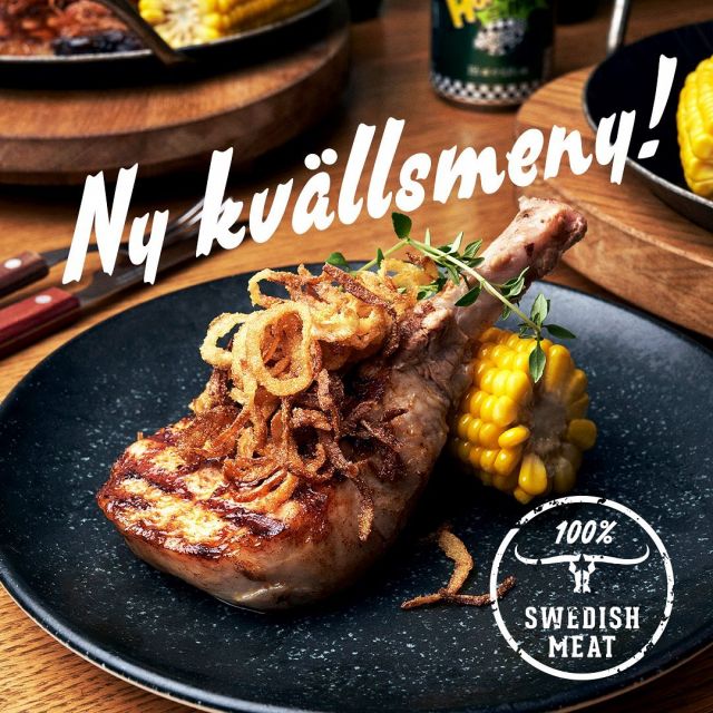 📣 BIG NEWS!! 📣 
Vi har släppt en ny kvällsmeny & gått över till att endast servera 100% svenskt kött på alla våra restauranger 🥩

Boka bord via länken i bion och testa vår nya kvällsmeny med nya fantastiska rätter och kött från Sverige🇸🇪